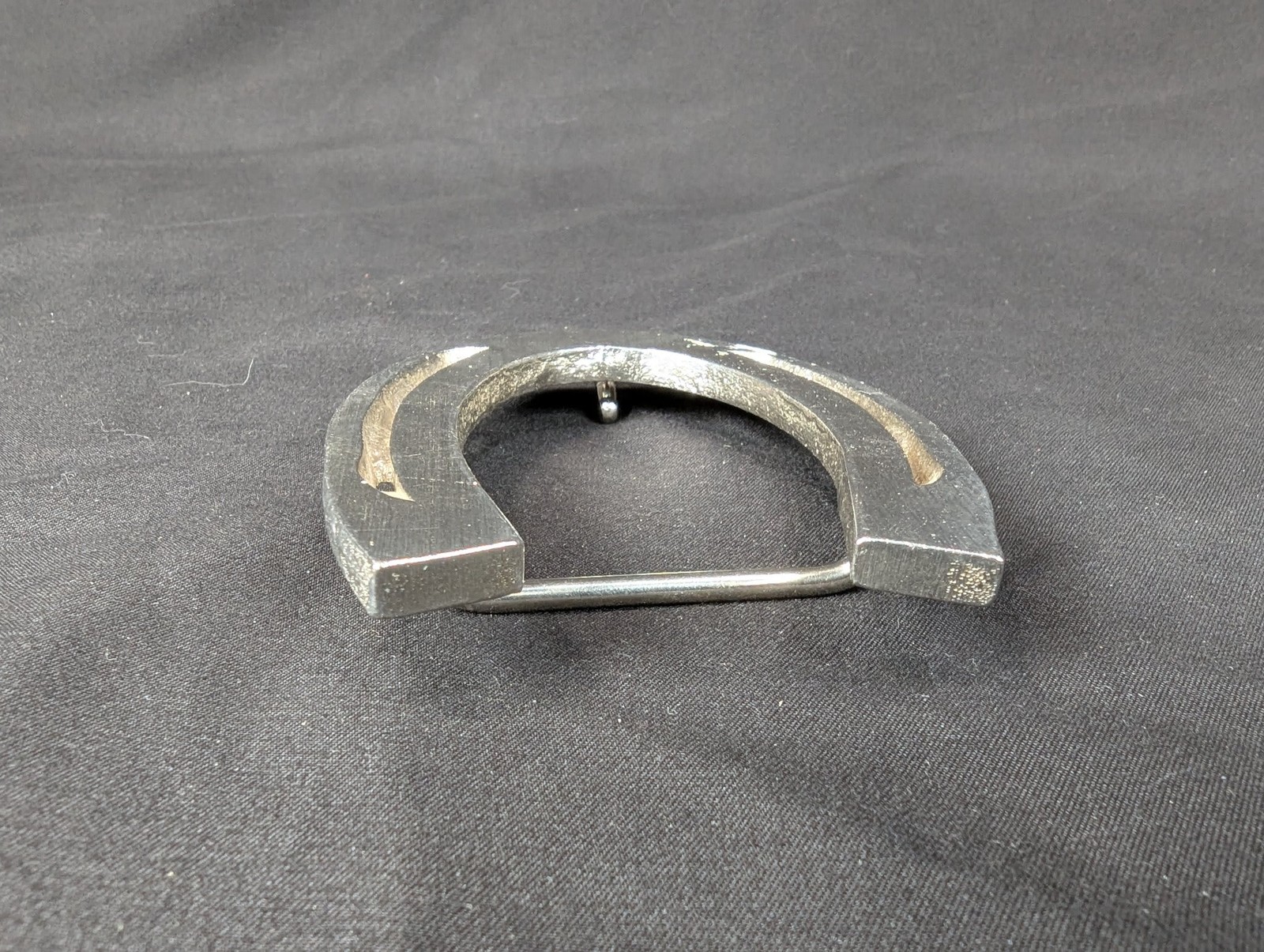 Vintage Horseshoe Belt Buckle Western Style Cast Metal Rustic Accessory Good