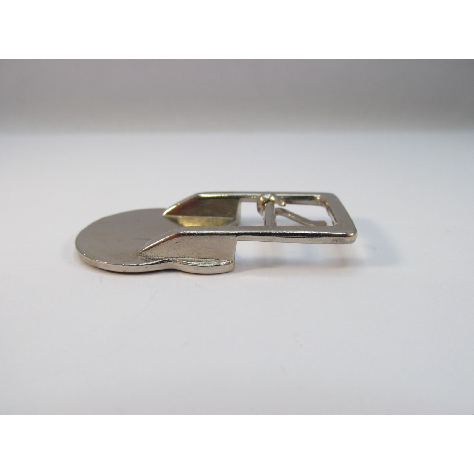 Black Enamel Cat Head Face Small Metal Belt Buckle