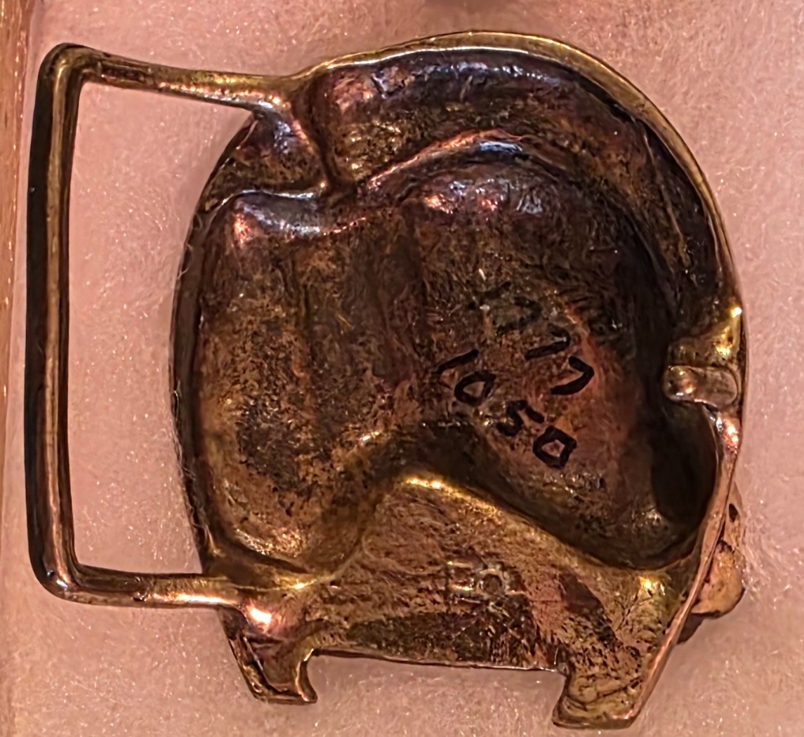 Vintage Metal Belt Buckle, Nice Brass Horse Head, Nice Western Design