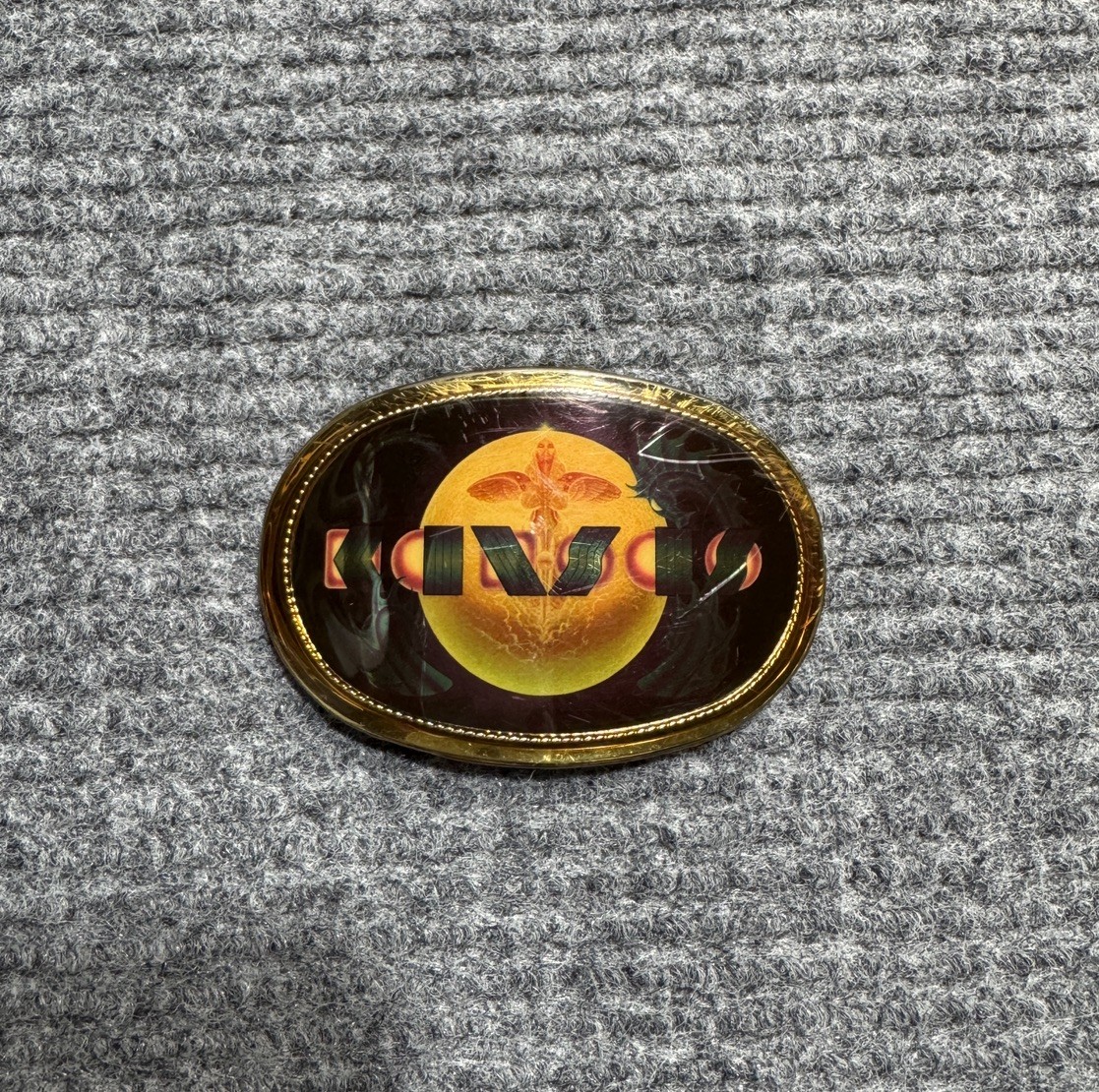 Vintage Kansas Band Belt Buckle 70s Rock Point Of Know Return Pacifica Mfg.