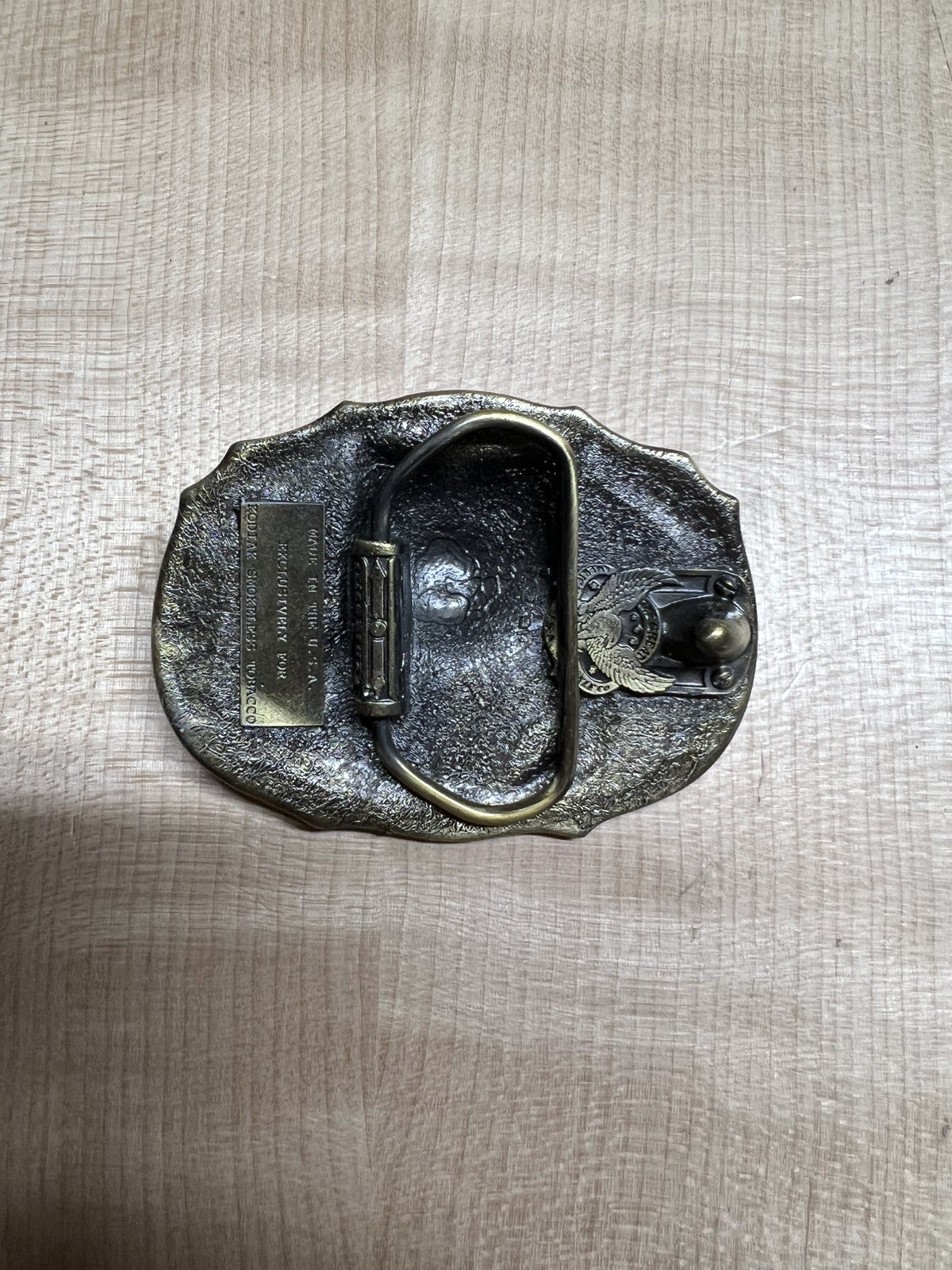 Vtg Great American Buckle Kodiak Smokeless Tobacco Bear Belt Buckle