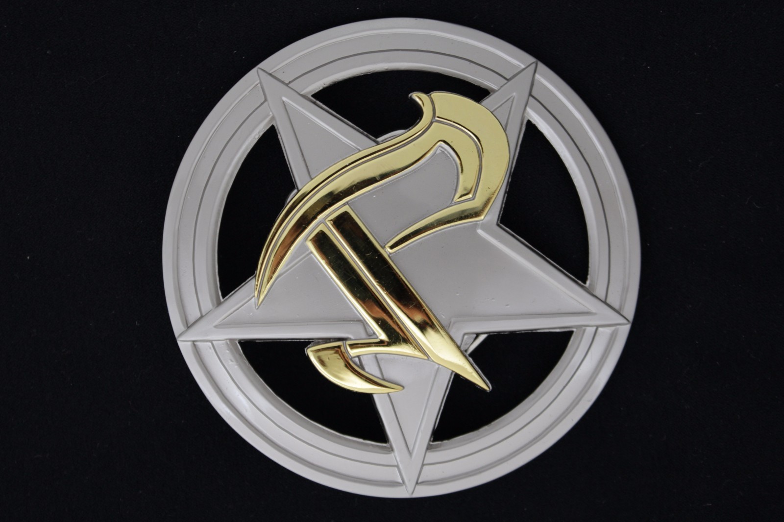New Men Women Silver Metal Belt Buckle Round Gold Texas Star Circle Shape Shield