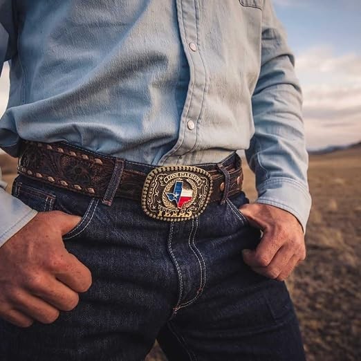 Montana Silversmiths Belt Buckle Lonestar Heritage Attitude A955
