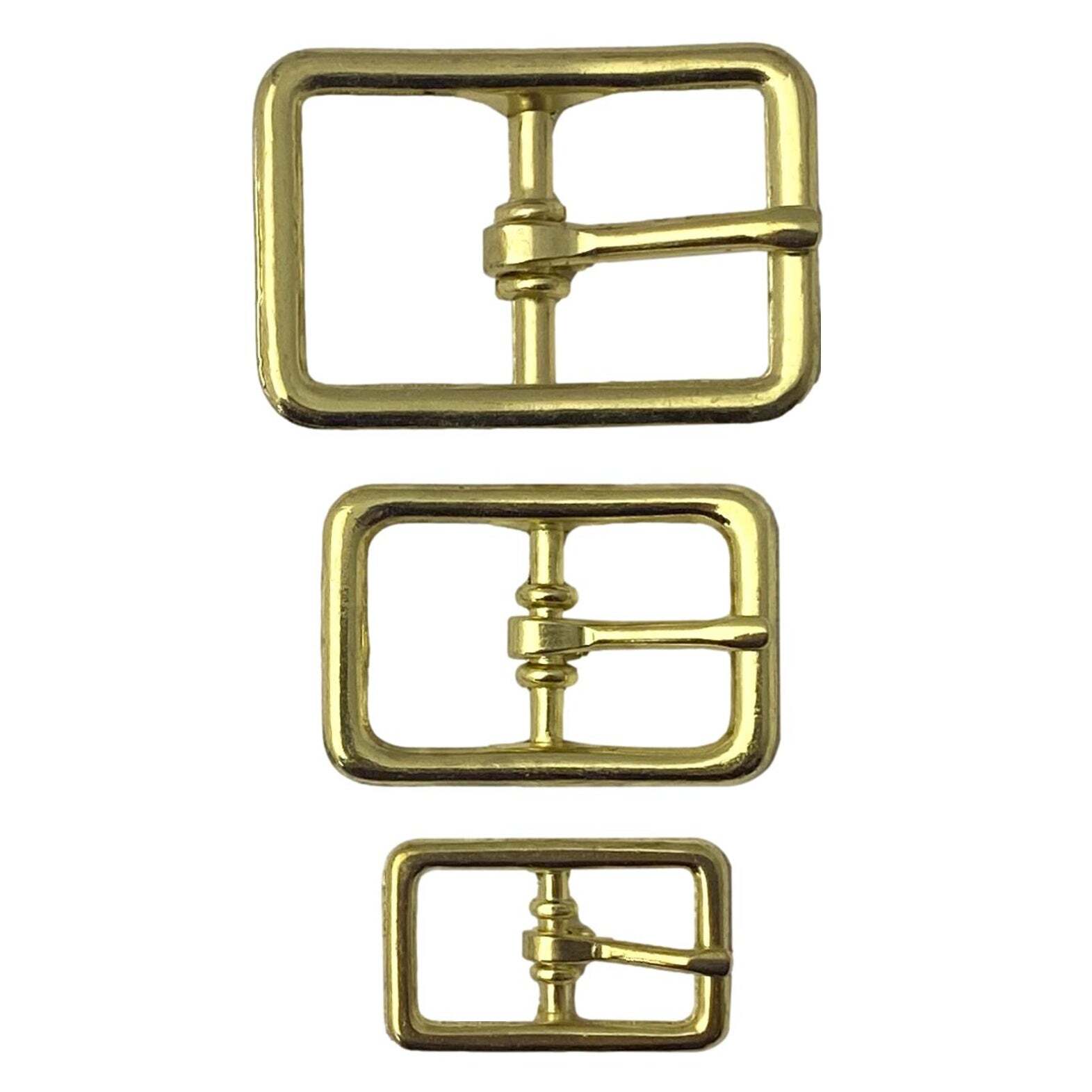 12 Pack Zinc Brass Plated Belt Buckles – 0.5&Prime; – 0.75&Prime; – 1&Prime;