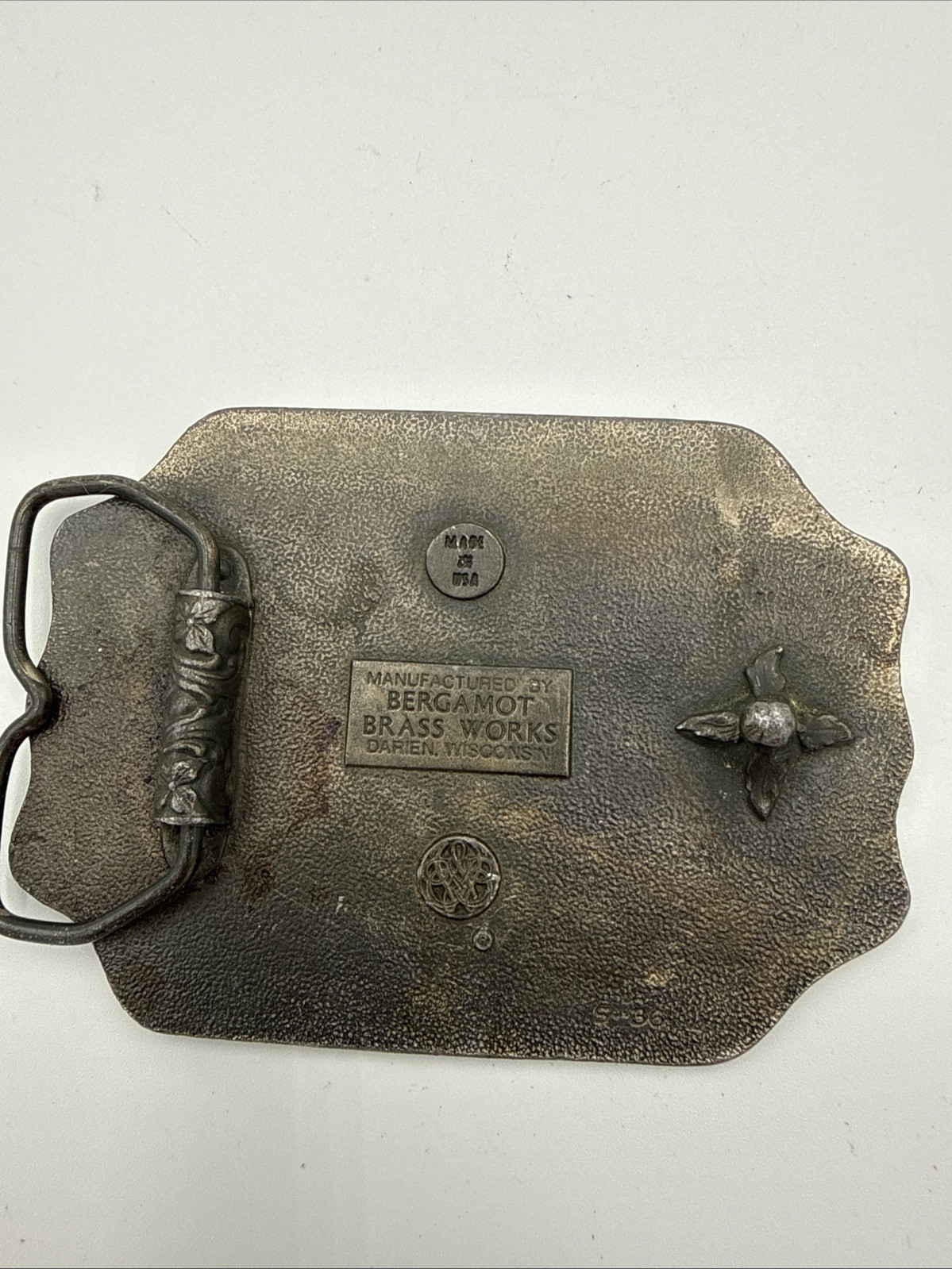 America&rsquo;s Heroe&rsquo;s Fire Dept Belt Buckle Vintage Bergamot Brass Works USA