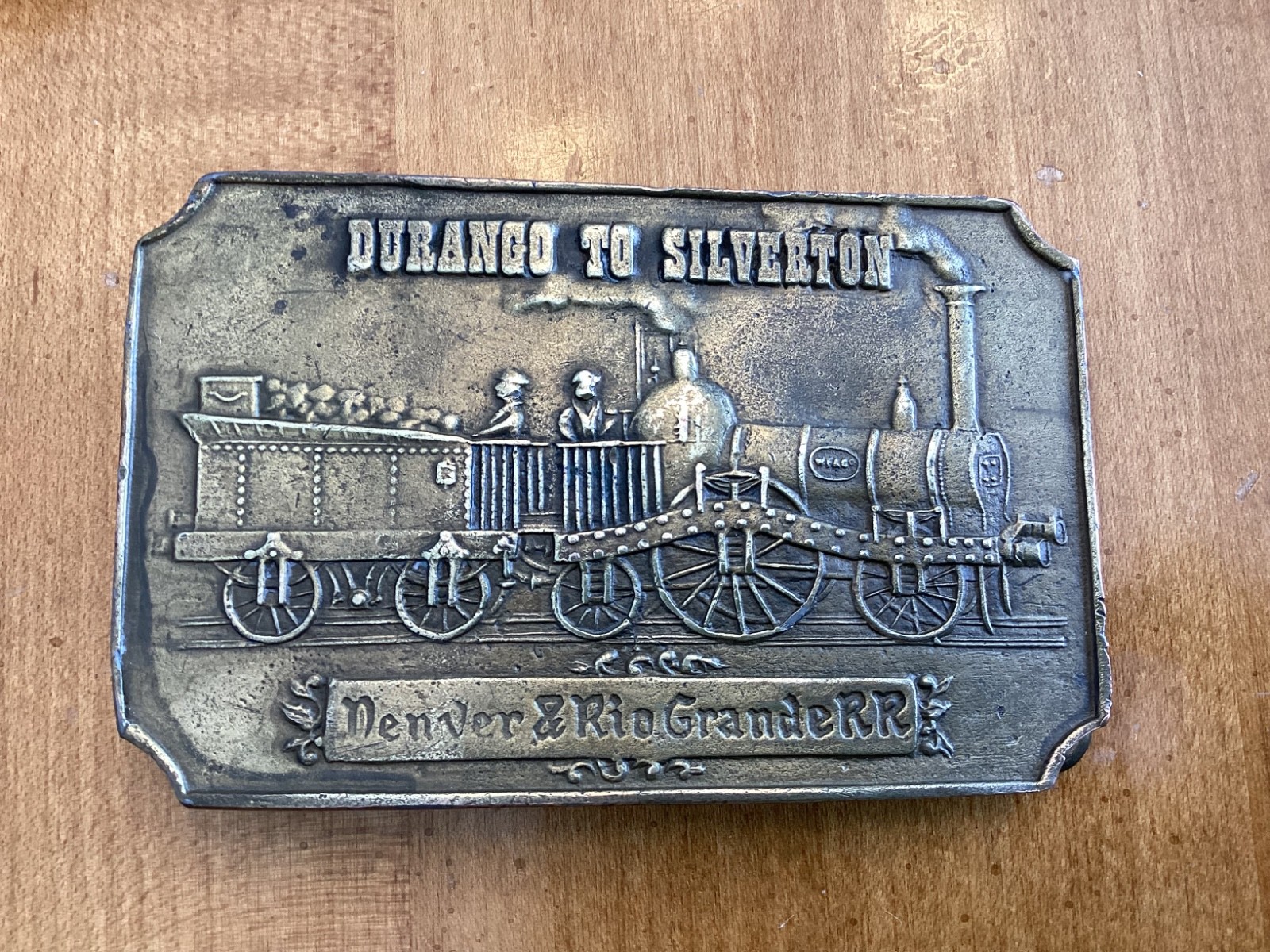Vtg Durango to Silverton Belt Buckle Denver & Rio Grande RR
