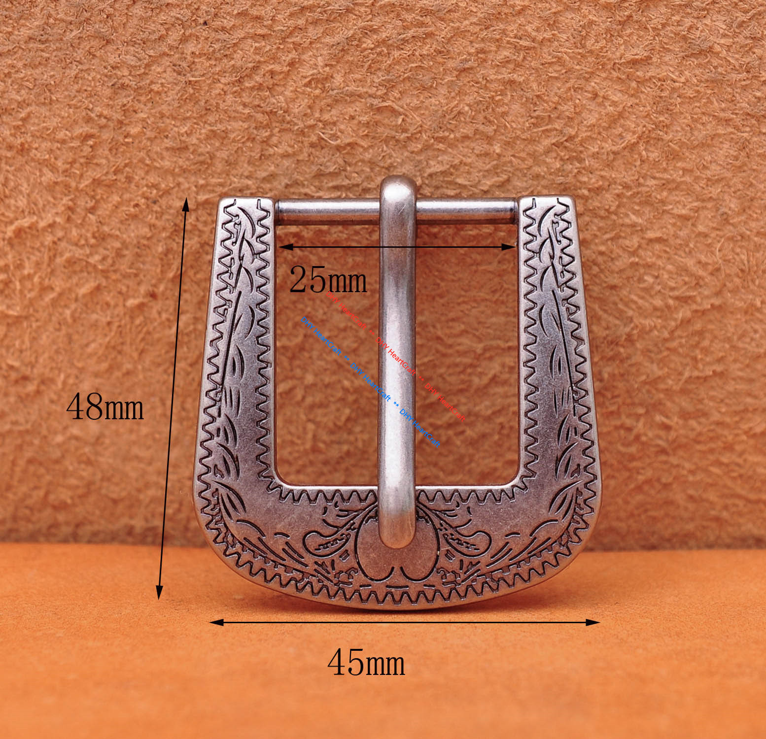 Men Retro Flower Carved Antique Western Cowboy Metal Buckle fits Leather Belt 1&Prime;
