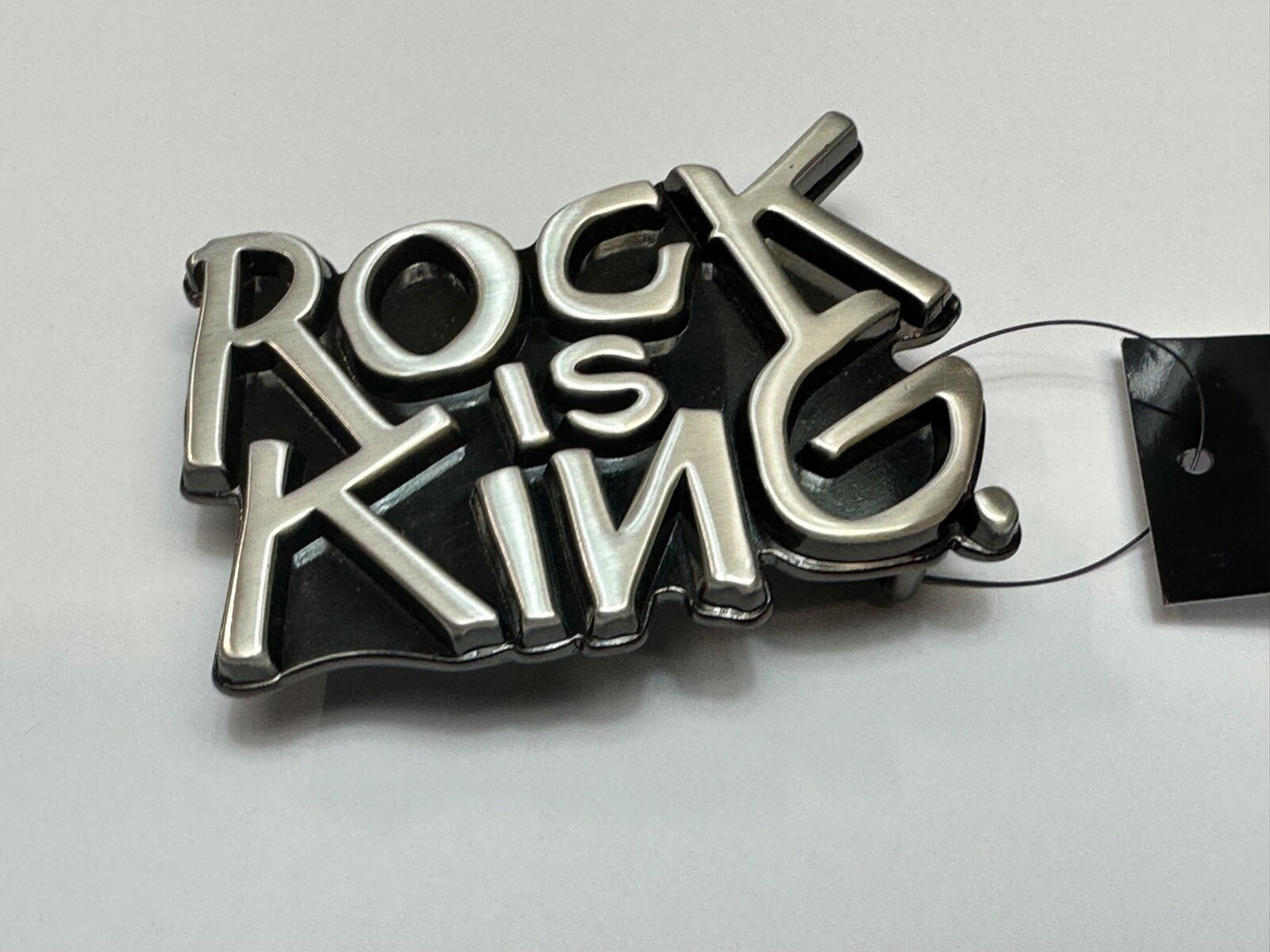 Rock Is King – Fashion Music Brand NOS Raised Letters Belt Buckle – In Box