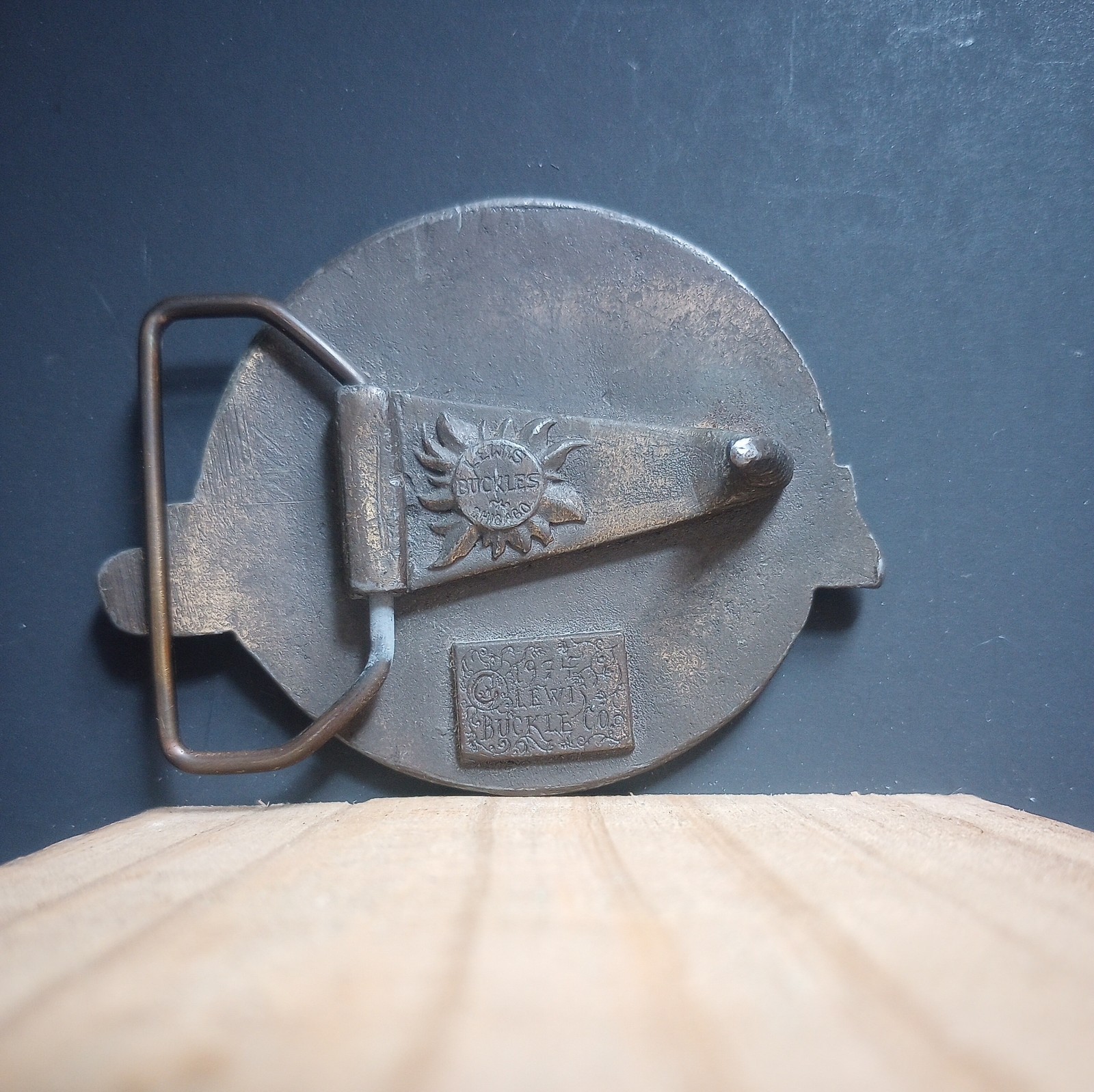 VTG Rio Grande « Main Line Thru The Rockies » metal railroad emblem Belt Buckle