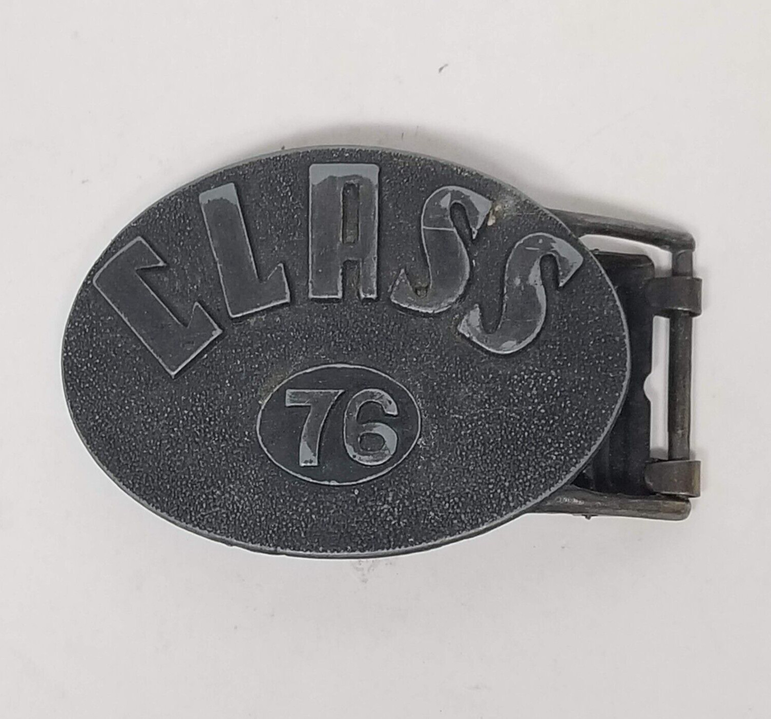 76 Class Reunion Belt Buckle Class of 1976 Metal Large Belt Buckle Textured 3D