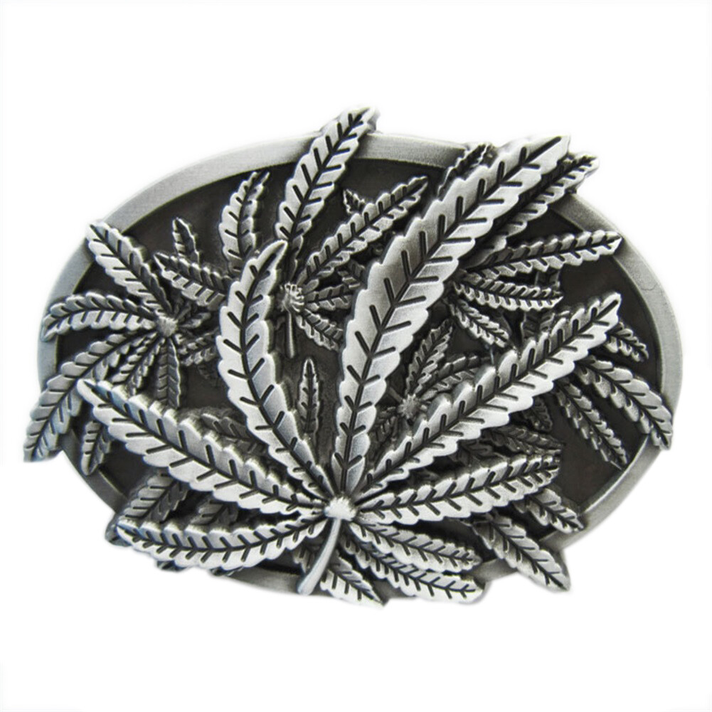 Marijuana Cannibus Weed Metal Fashion Belt Buckle