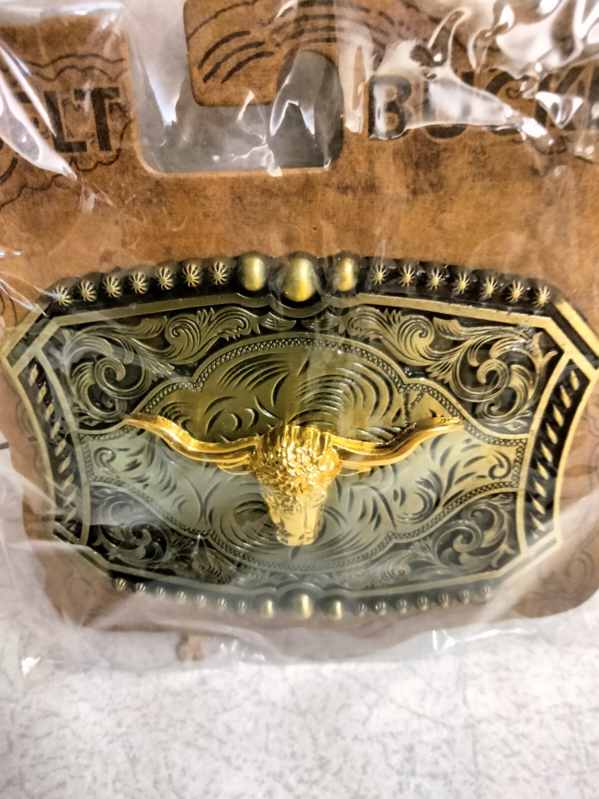 Western Rodeo, Bull Riding with 3-D Bull or Steer metal belt Buckle, New! #2