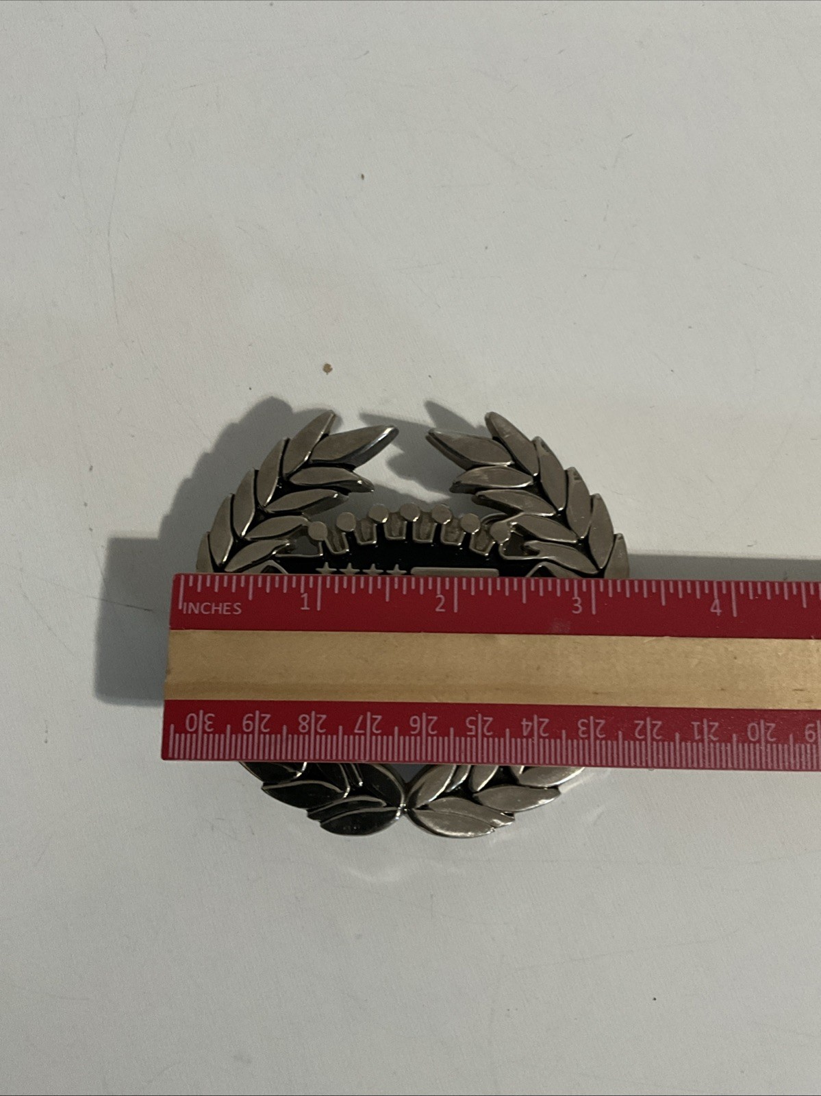 Vintage Famous Stars & Stripes CADILLAC Crown Logo w/USA Flag Belt Buckle #8387