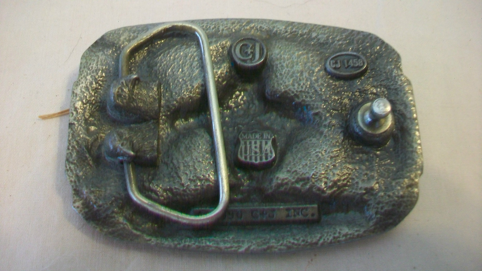 END OF THE TRAIL PEWTER BELT BUCKLE from C&J INC. #1456