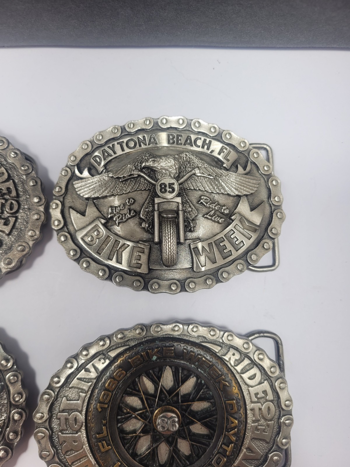 Vtg 80&rsquo;s Daytona Bike Week Belt Buckle Collection Limited Edition Numbered