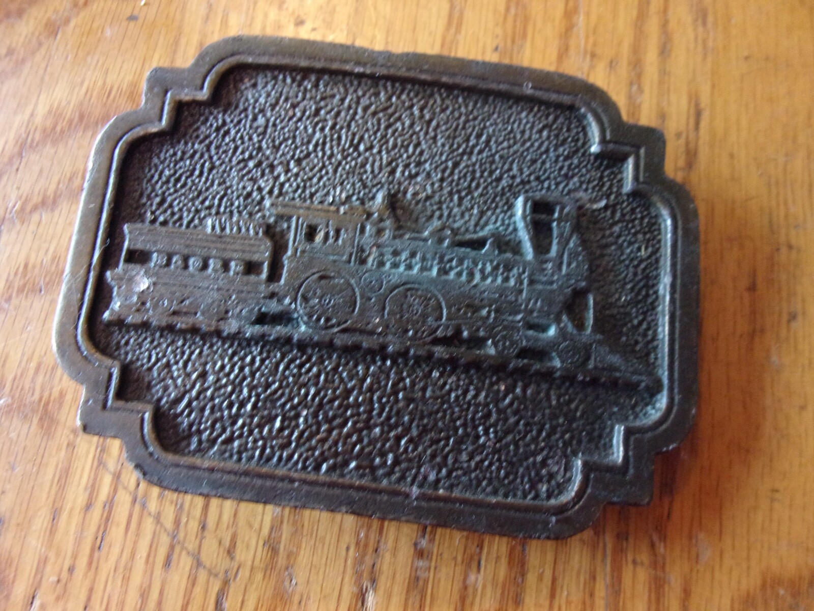 Vintage Belt Buckle Train locomotive & tender Brass or bronze