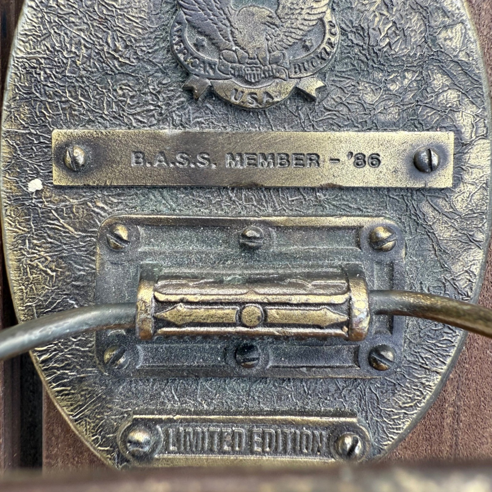 Vintage BASS Member 1986 Limited Edition Belt Buckle Mens USA
