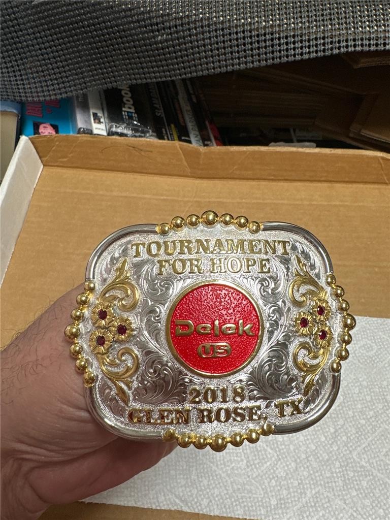 Montana Silversmith&rsquo;s Tournament For Hope Belt Buckle 2018 Glen Rose, Texas