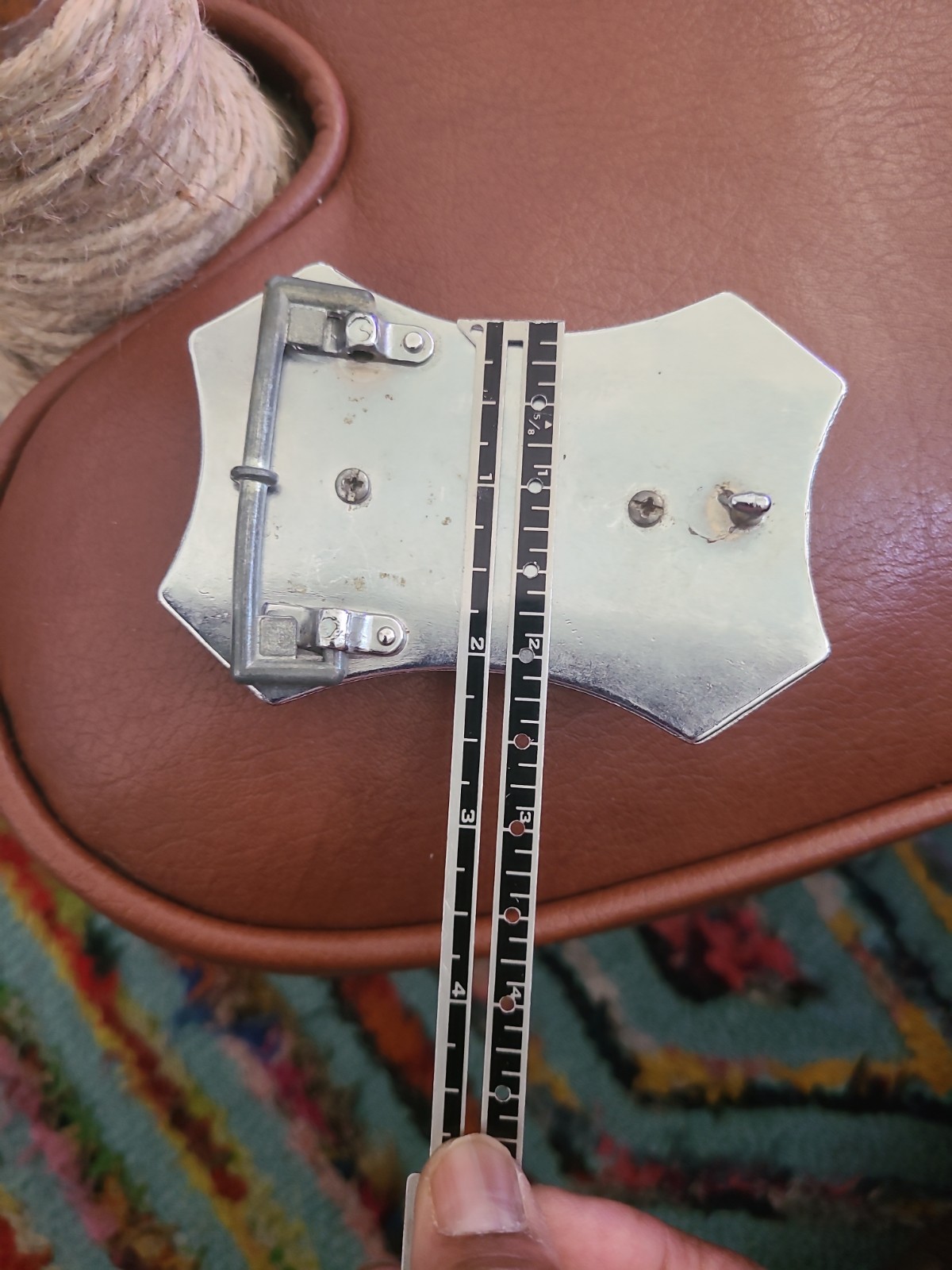 Vintage Beautiful Polished Stone Belt Buckle 4 X 2.5