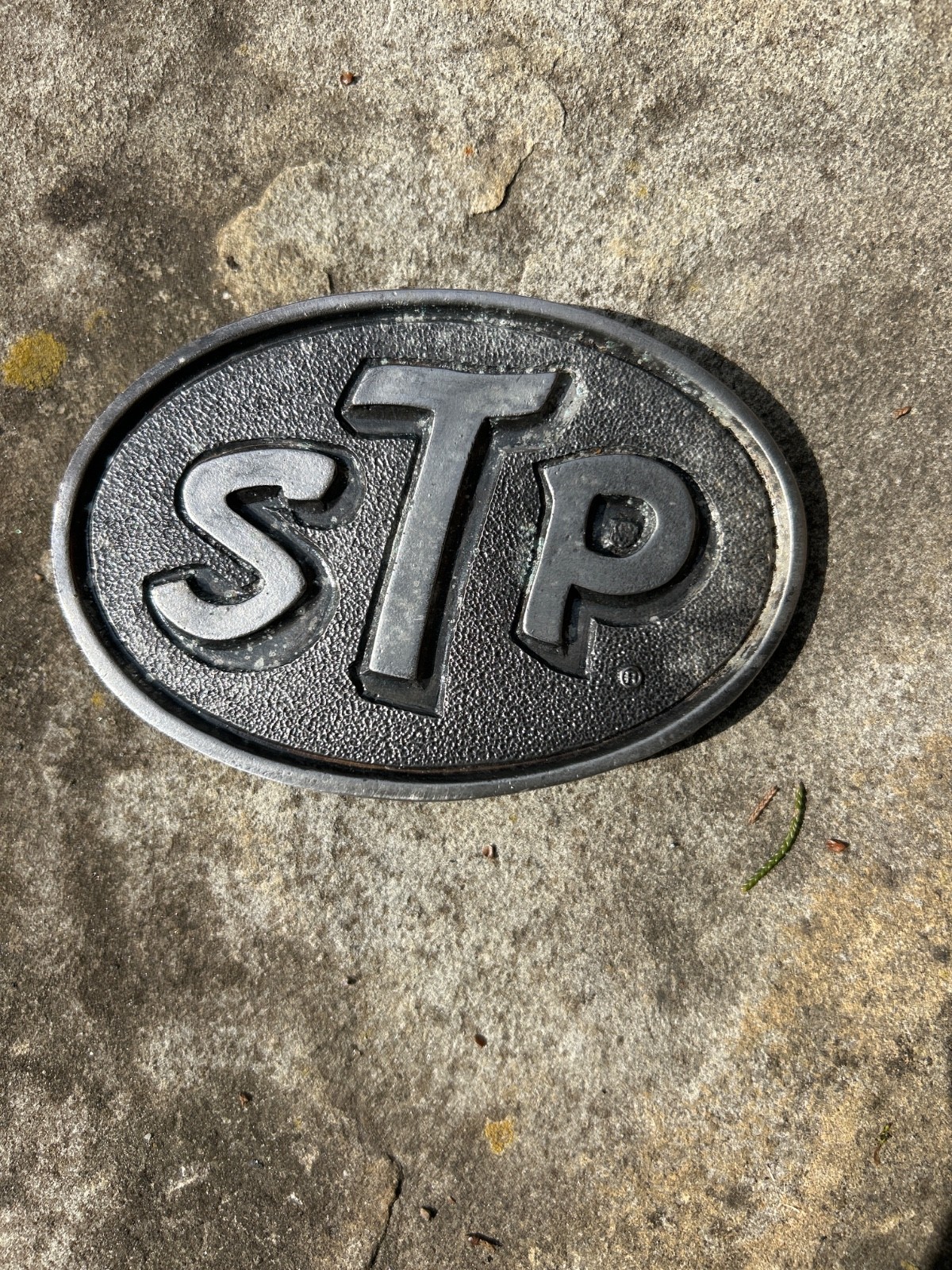 Vintage STP Corporation Belt Buckle from Level Cross NC