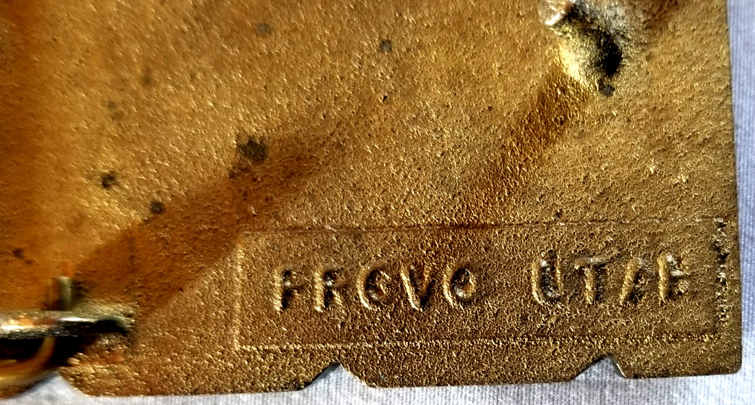 ISCO Brass Union Worker Trade Belt Buckle Provo Utah Dynabuckle VTG Occupations