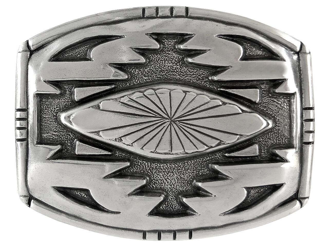 Western Cowboy/Cowgirl Engraved Antique Silver Southwestern Buckle