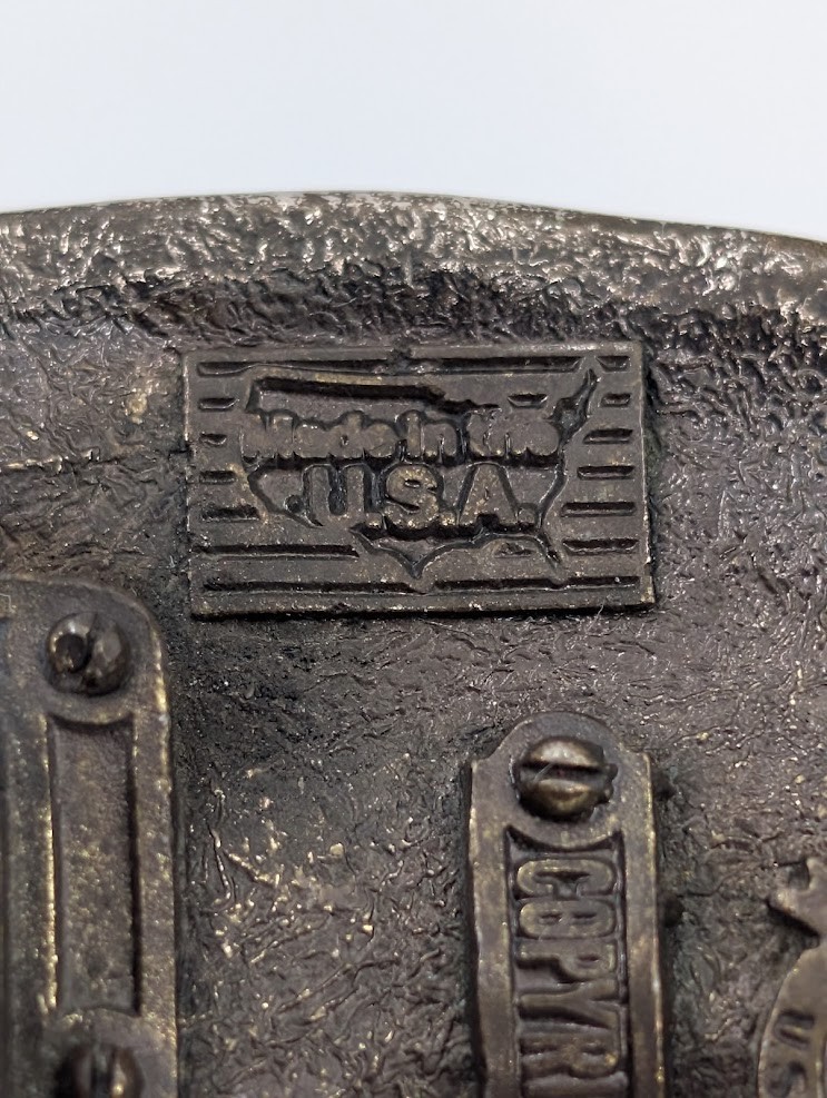 VTG 1986 Heavy Equipment Operator Belt Buckle The Great American Buckle Co USA