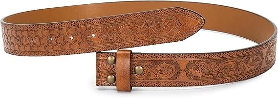 UTOWO Men Women Retro Belt Strap 47&Prime;Belt for 36&Prime;-40&Prime; waist, Lightbrown Strape