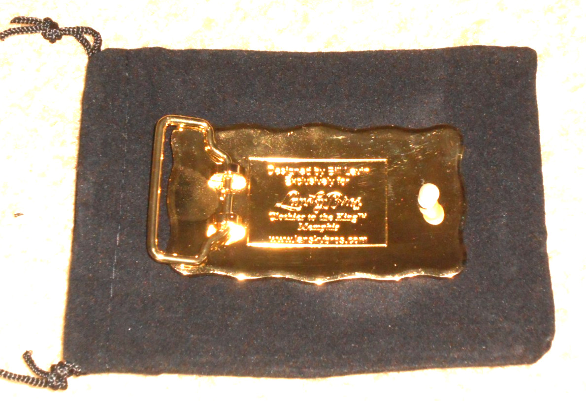 rare soldout elvis presley movie belt buckle as worn by baz luhrmann