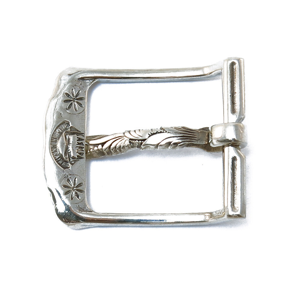 German silver belt buckle Asters, pin type Classic Petrykivka flower belt buckle