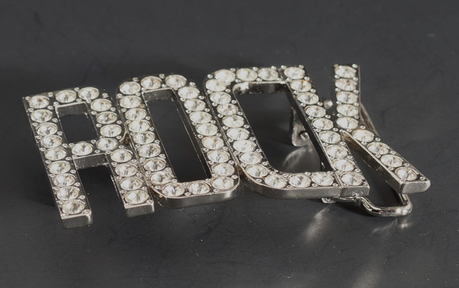 New 1 1/2&Prime; (38mm) Rhinestone(#T40) Plate Buckle Nickel(silver) Color USA