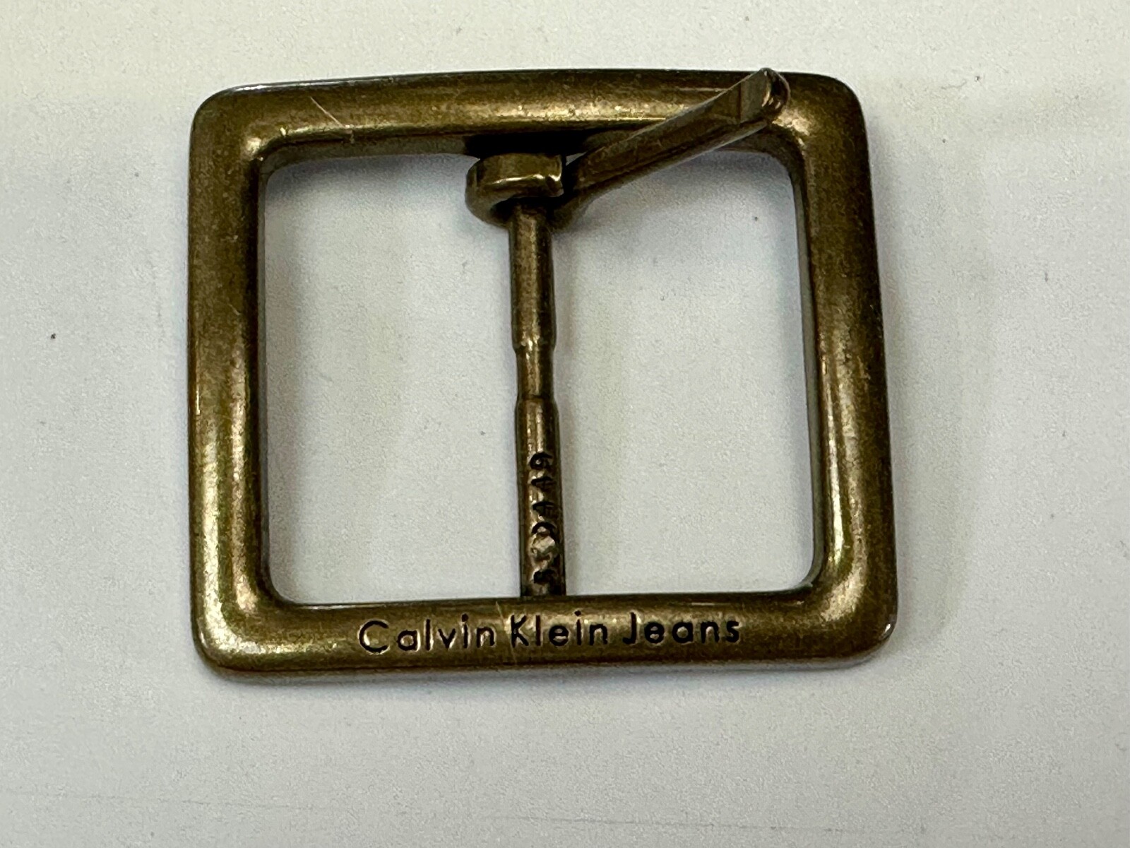 Replacement Center Bar Silver Tone Dress Belt Buckle Calvin Klein Jeans