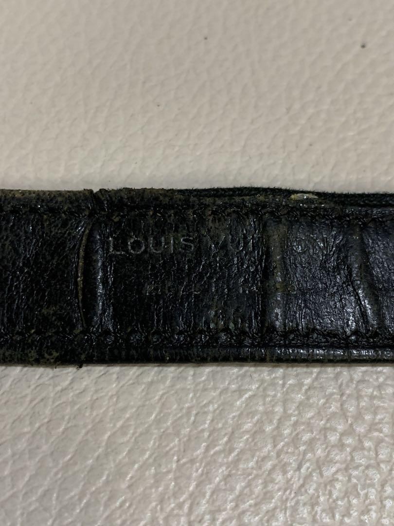 Louis Vuitton Crocodile Belt Black Vintage Luxury Rare