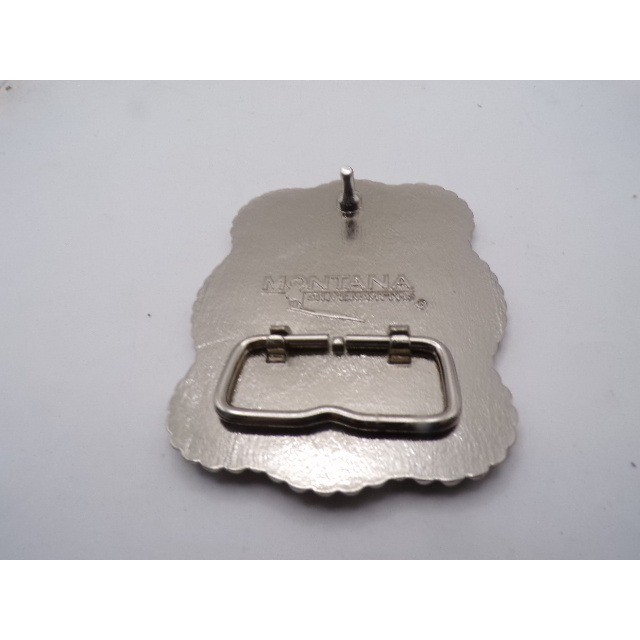 Montana Silversmiths Pendleton Whisky Buckle Let&rsquo;er Buck Gold Silver Tone Rodeo