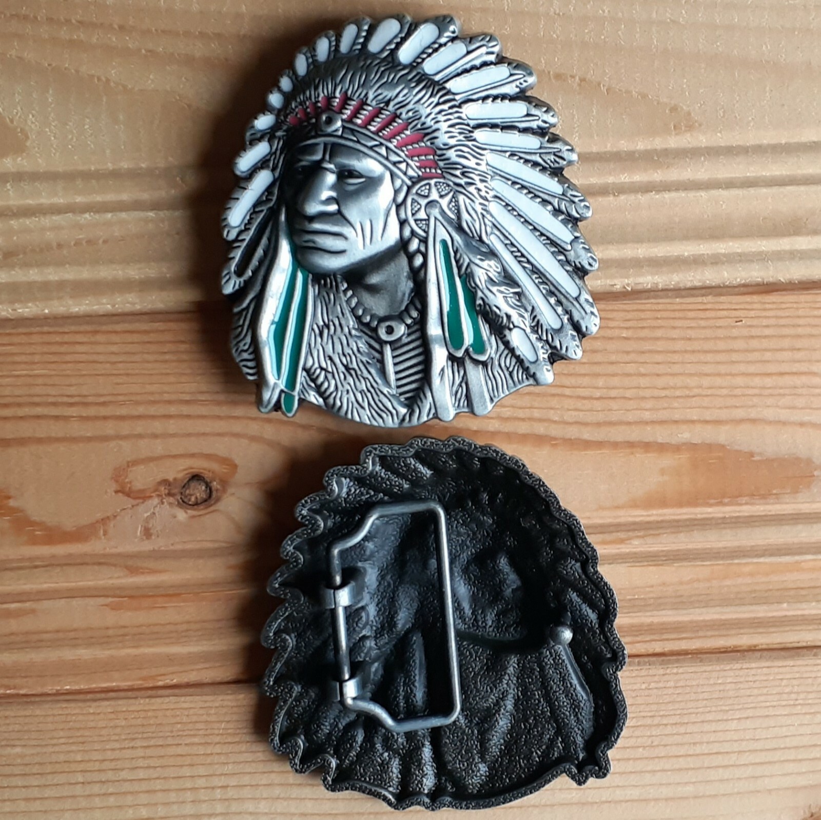 Indian cowboy western country belt buckle