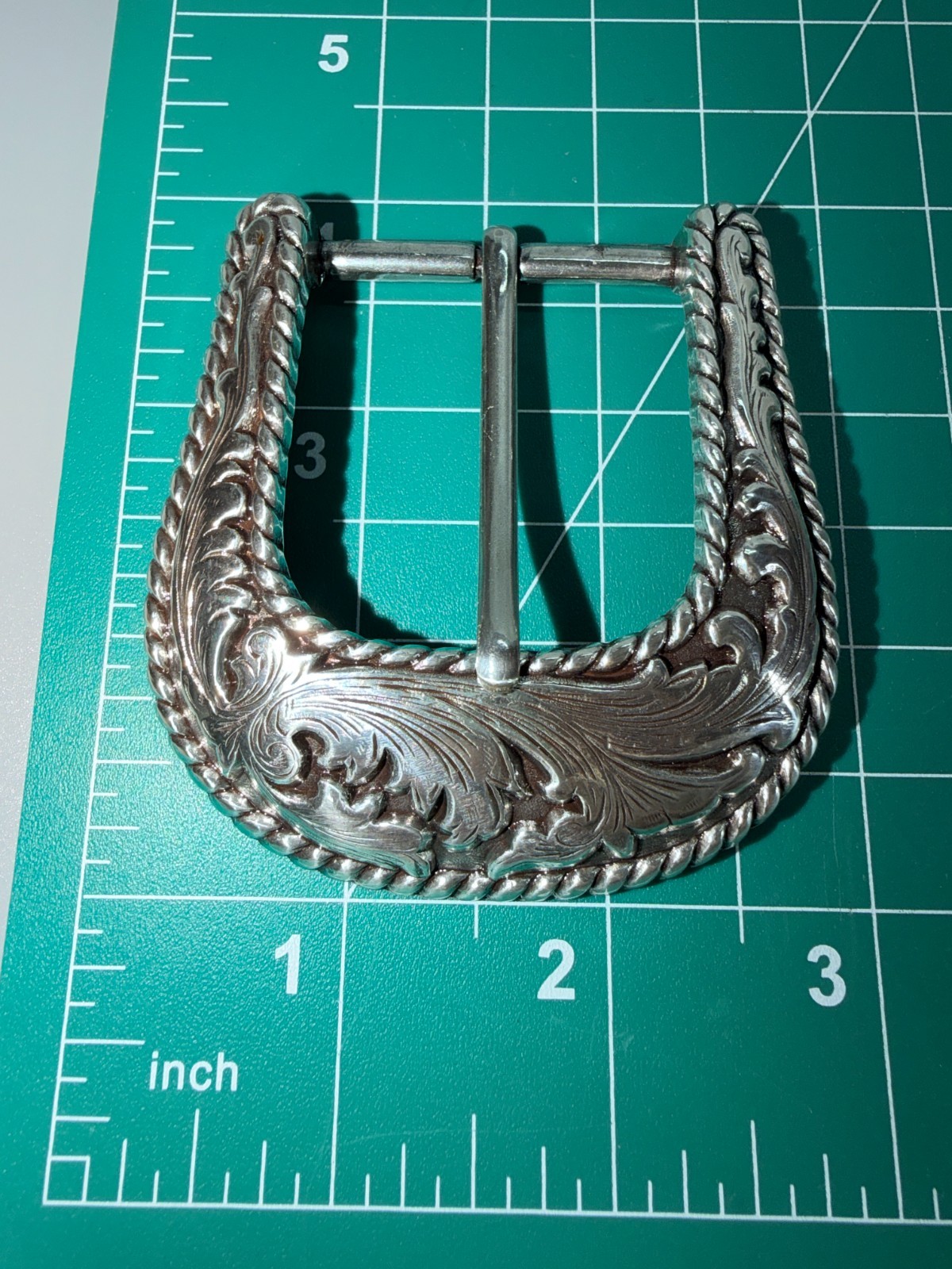 Silver Tone Metal Western Cowboy Bronco Riding Rodeo Belt Buckle Made in Taiwan
