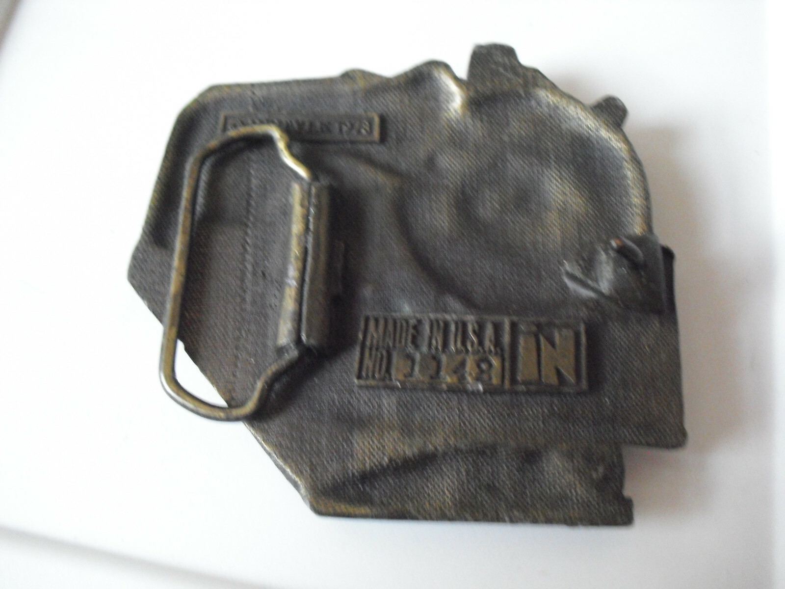 Vintage 1978 Instyle Brass Locomotive Belt Buckle 3 1/2&Prime; Wide