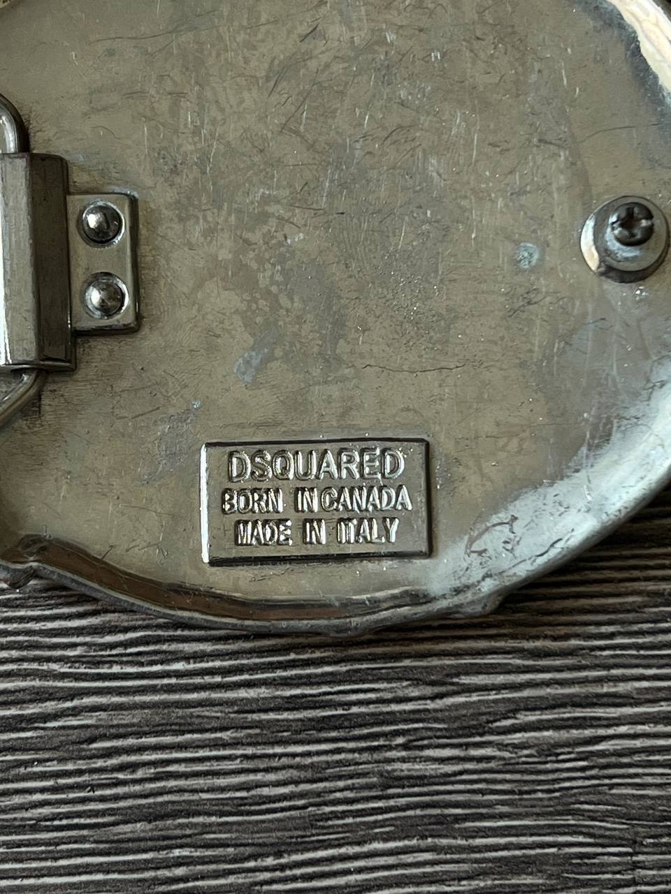 Vintage Dsquared2 big metal buckle with floral for Belt western Y2K 2000s Hawaii