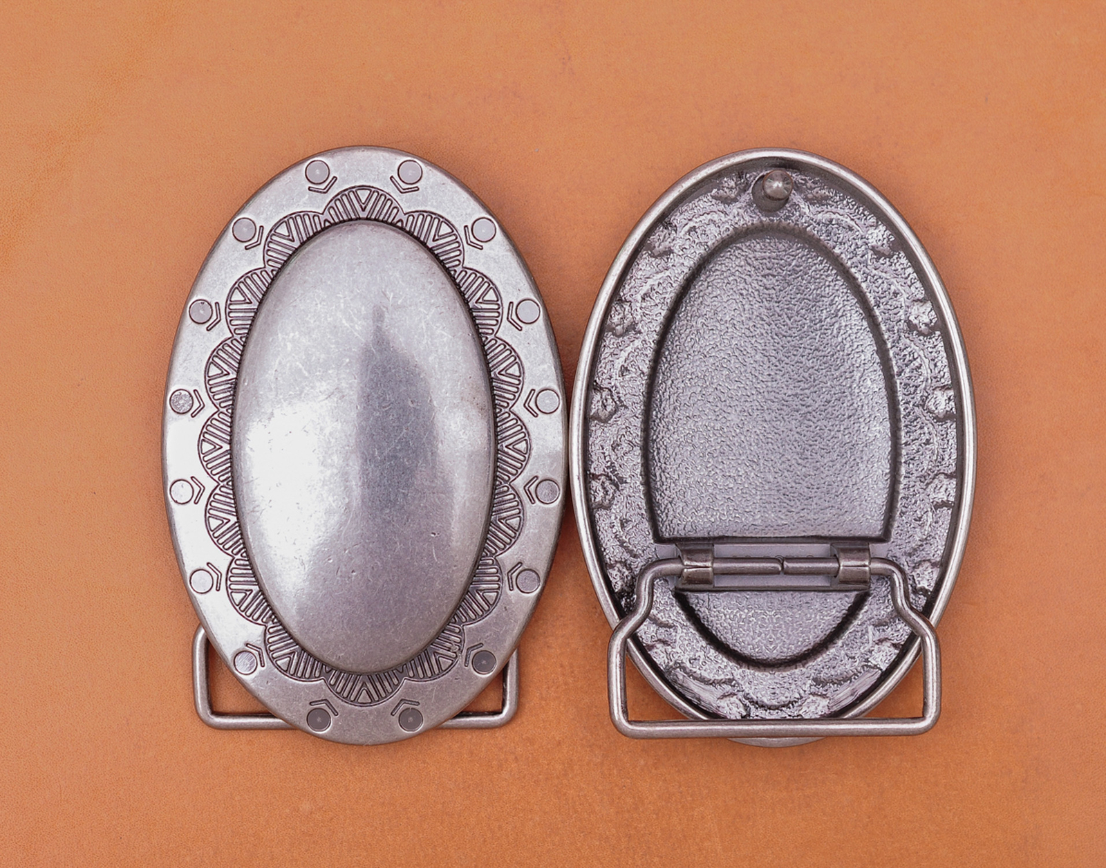 Western Heavy Duty Casual Oval Huge Metal DIY Leather Belt Buckle Fit 40mm Strap