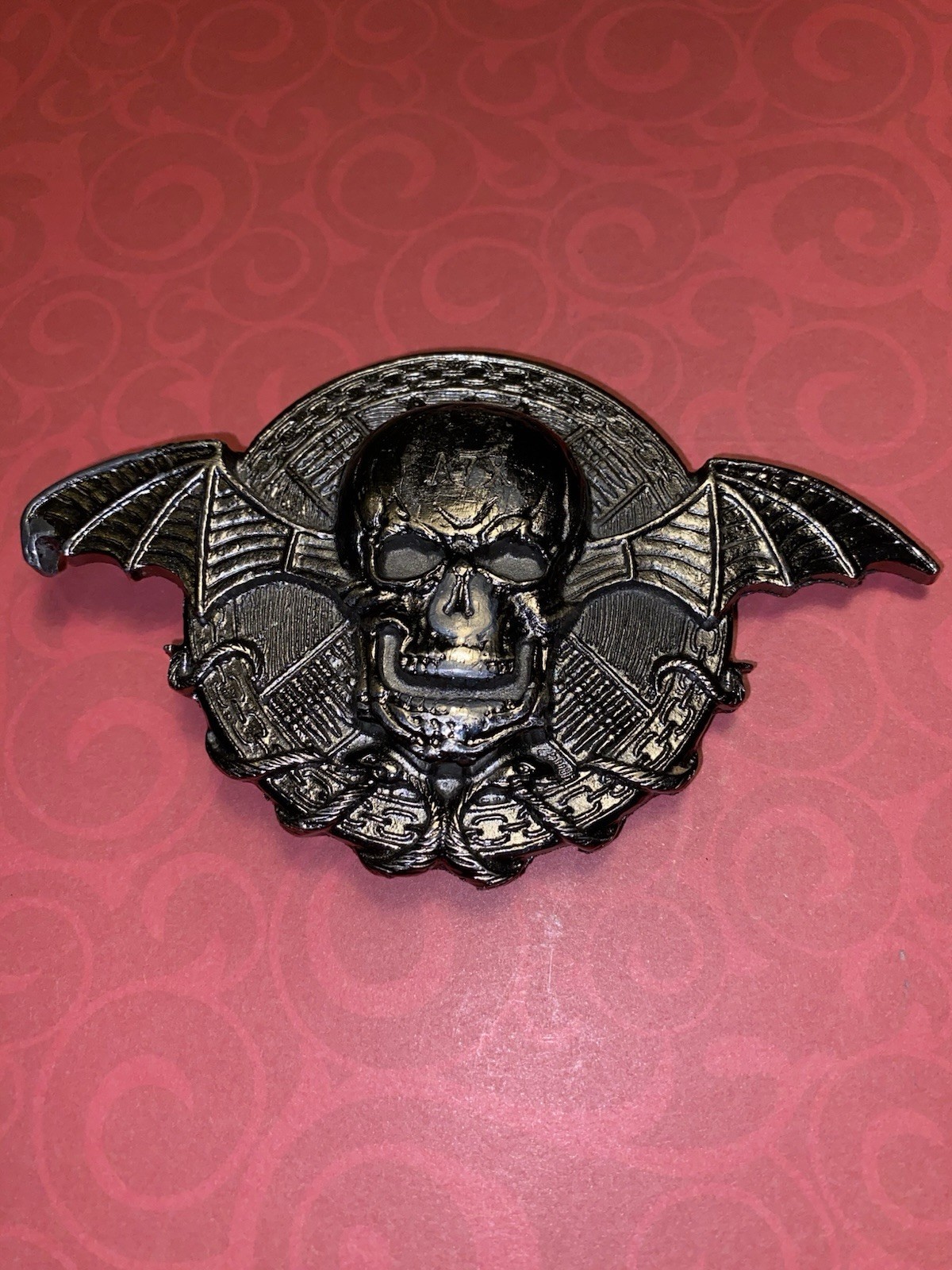Vintage Avenged Sevenfold “Deathbat” (A7X) Skull Belt Buckle