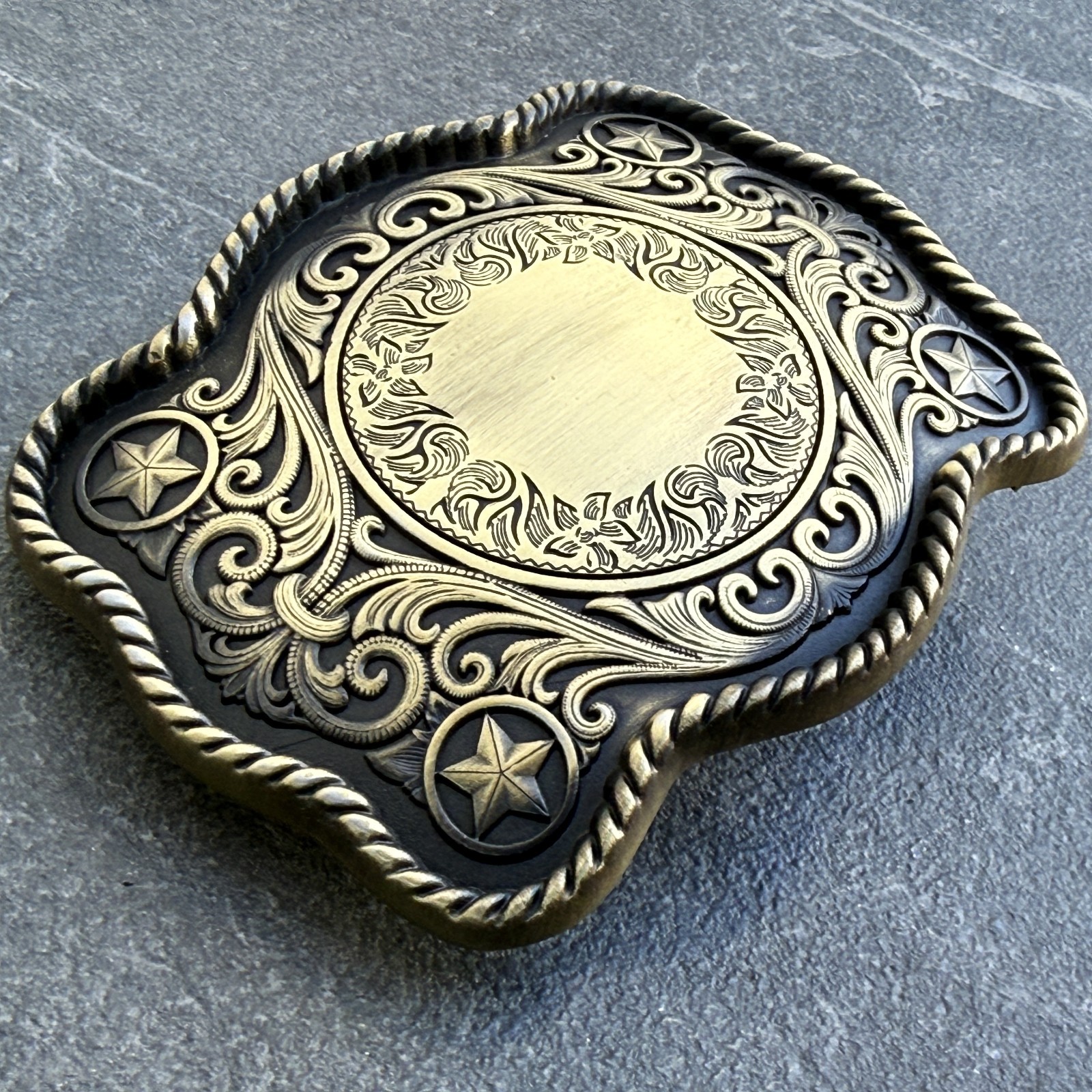 Belt Buckle Custom Personalized Monogrammed Western Buckle for Belts Wide 1.5&Prime;