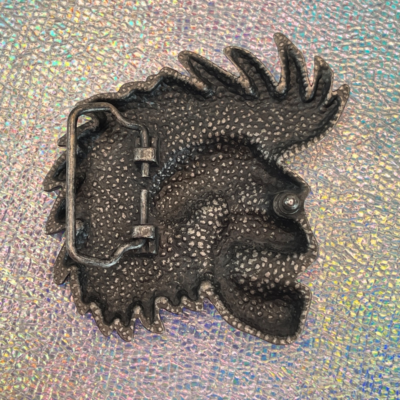 Skull Mohawk Belt Buckle Punk Rocker Accessory Metal