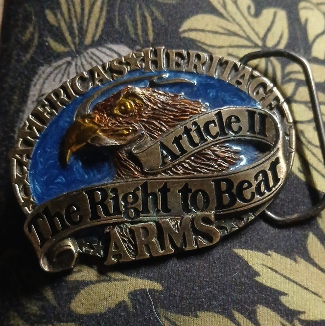 The great American buckle company « Right to bear arms » 1984 – Belt Buckle