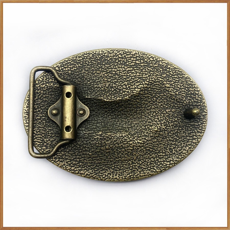 Moose Deer Belt Buckle Western Cowboy Native American Motorcyclist (DER-09-G)