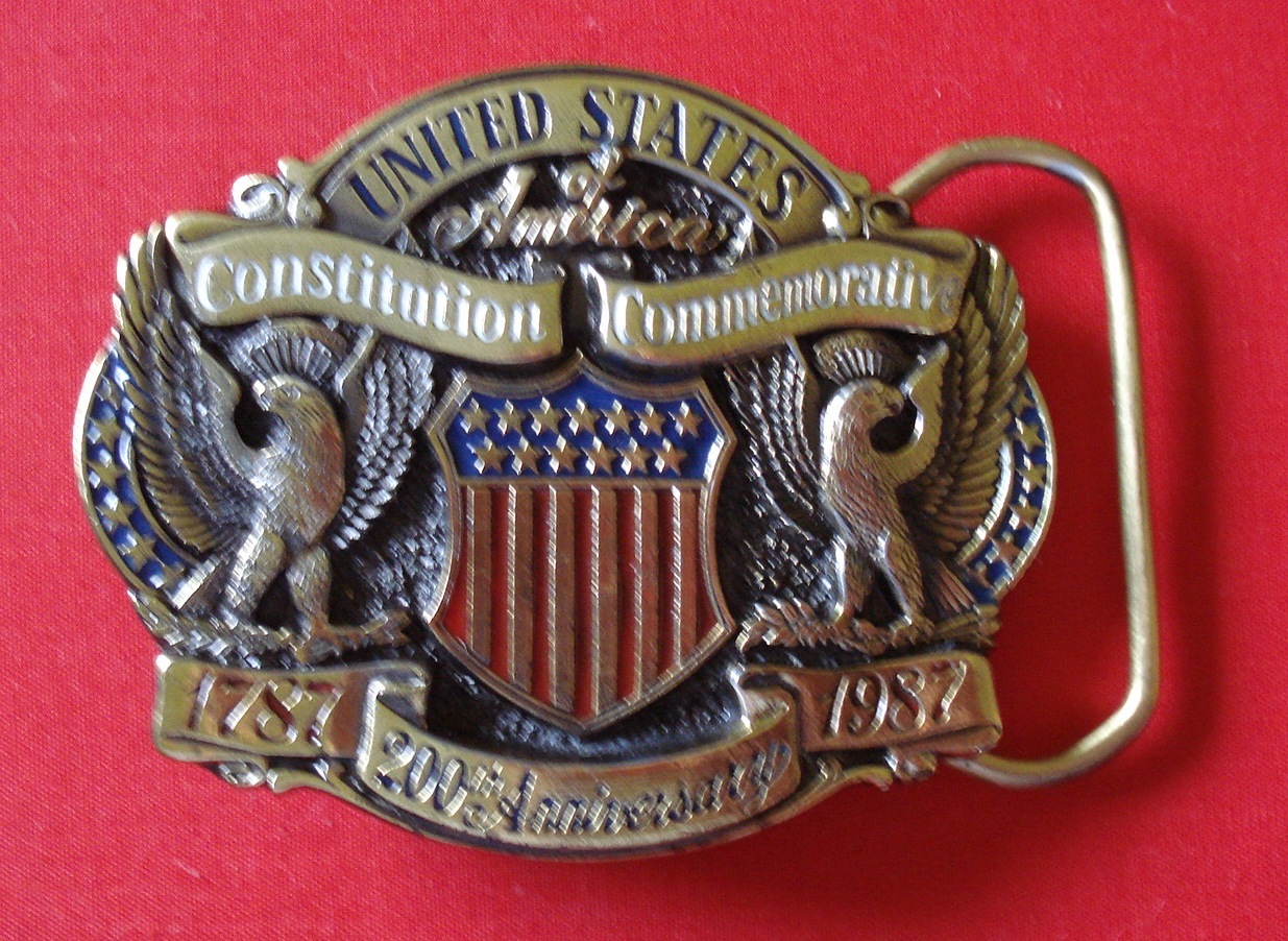 200th Year Anniversary Constitution Commemorative Limited Edition Belt Buckle
