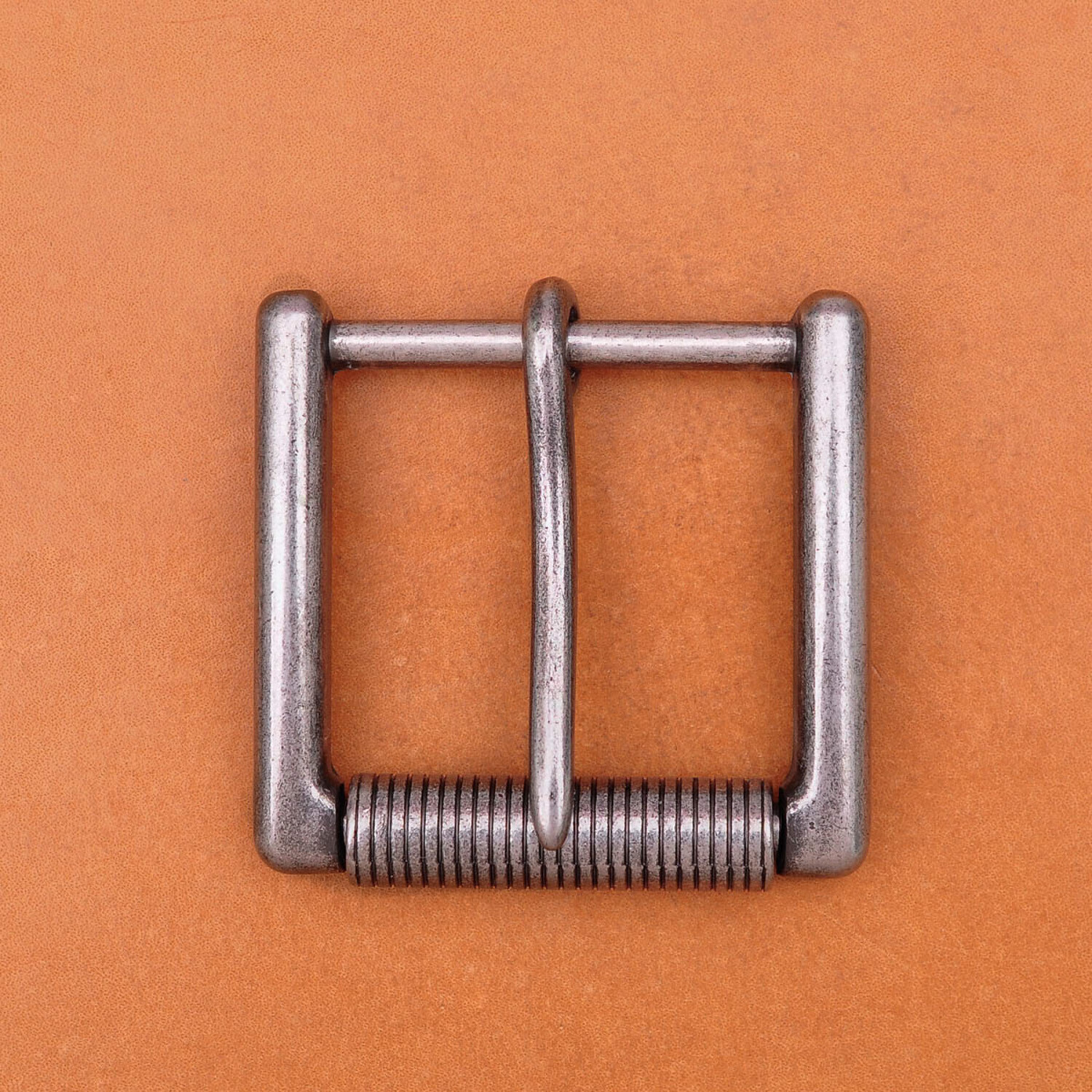 Heavy Strong Solid Antique Silver Prong Pin Roller Buckle For Veg Leather Belt