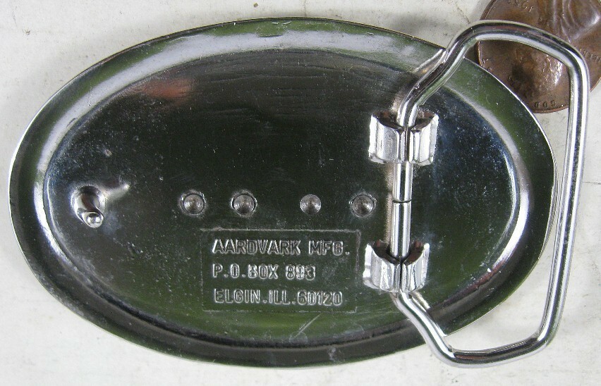 Vintage Cast Belt Buckle Enamel I Love Illinois