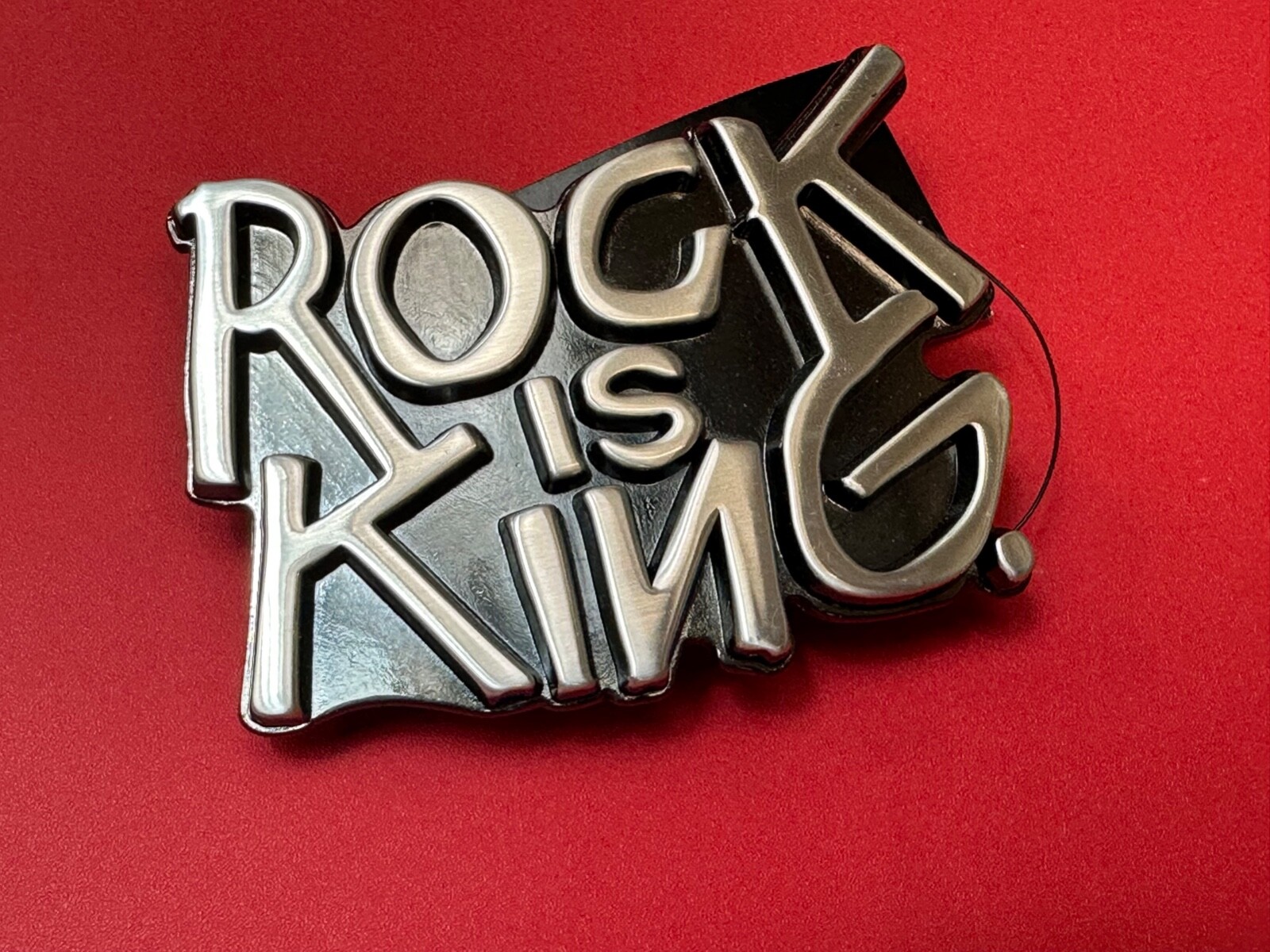 Rock Is King – Fashion Music Brand NOS Raised Letters Belt Buckle – In Box