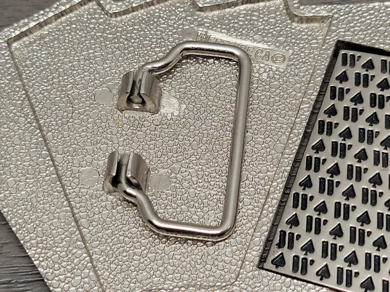 Belt Buckle Poker Royal Flush with Revolving Ace, Metal, Westside CA