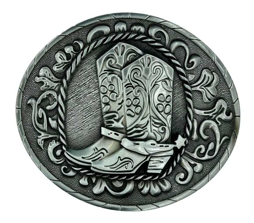 Big Western Cowboy Boots Spur Belt Buckle